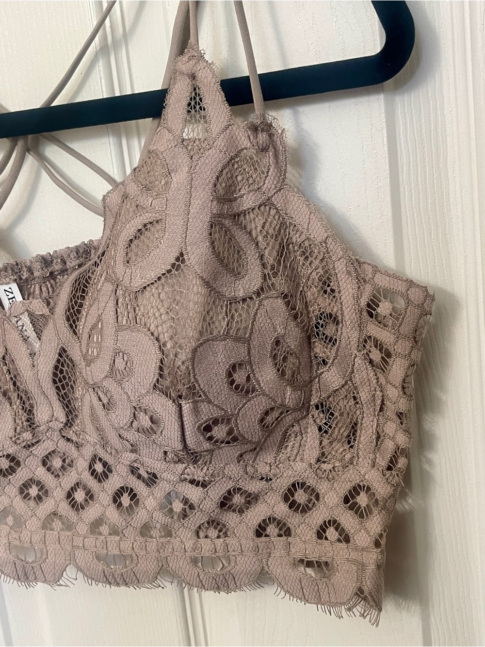 Zenana Lace Bralette in Chai Tea (Tan) Size 3X NWOT - Picture 3 of 6